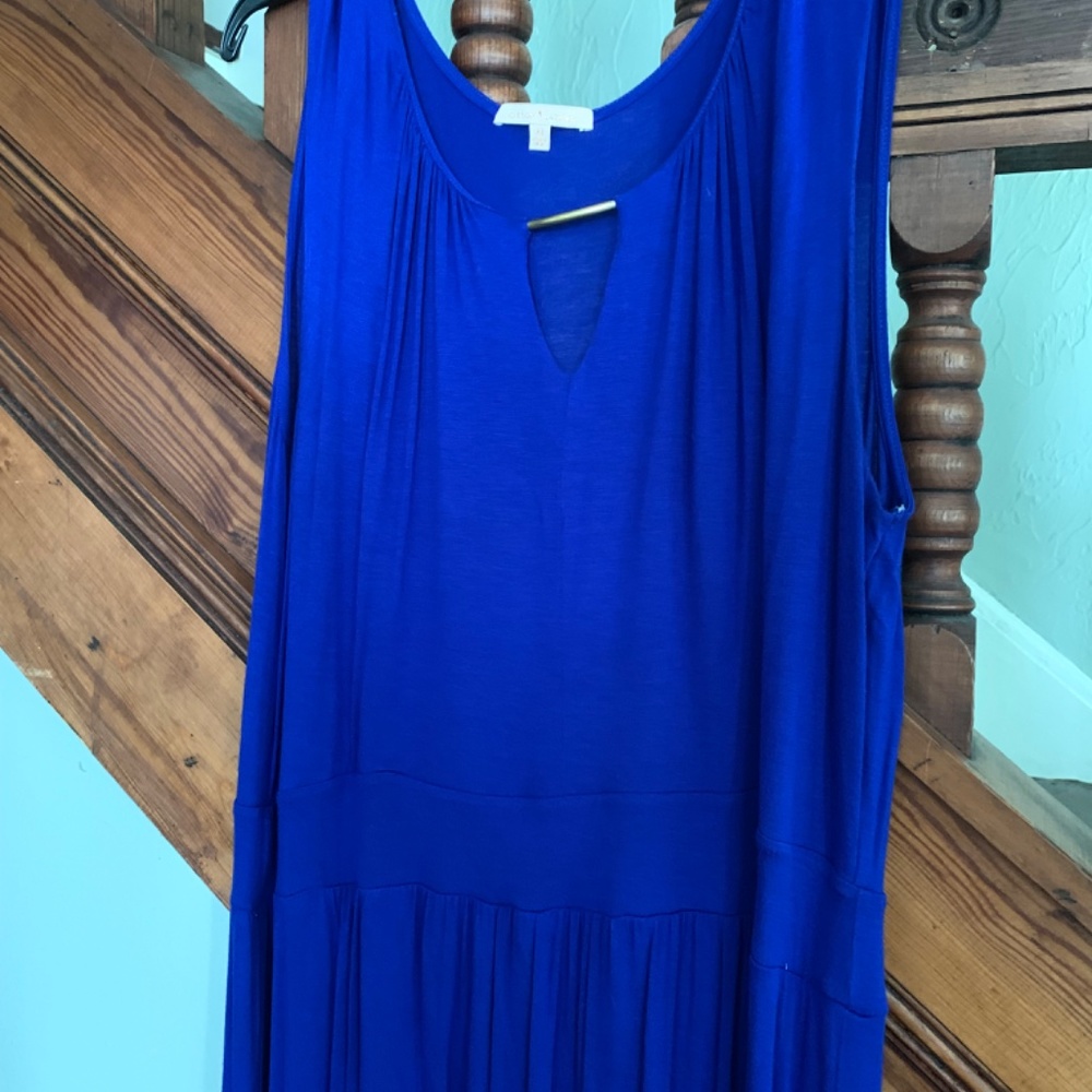 Long royal blue XL maxi dress